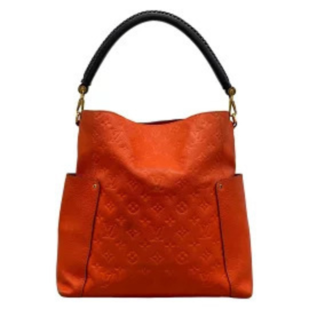 LOUIS VUITTON Bagatelle Shoulder Bag Apricot Leather